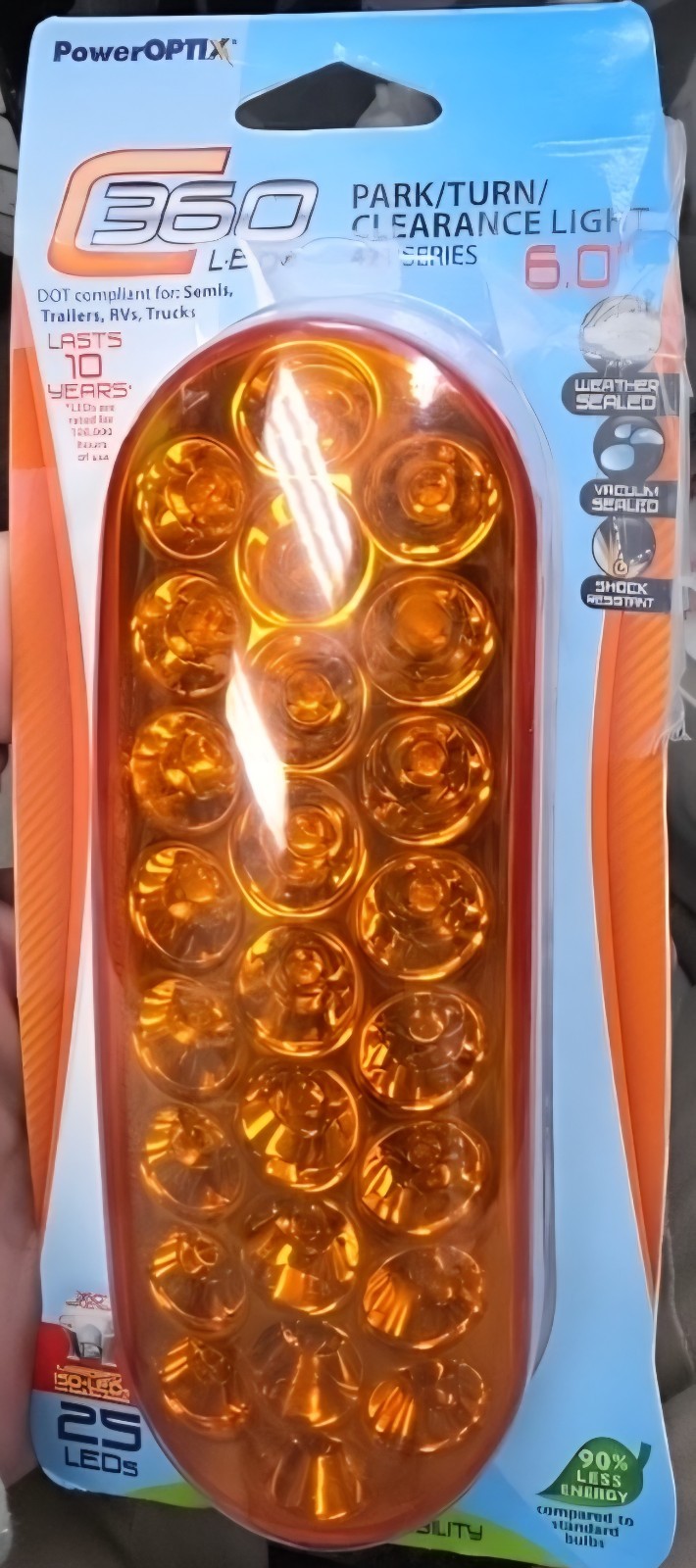 PowerOptix C360 LED 6in Oval S/T/T LED Light