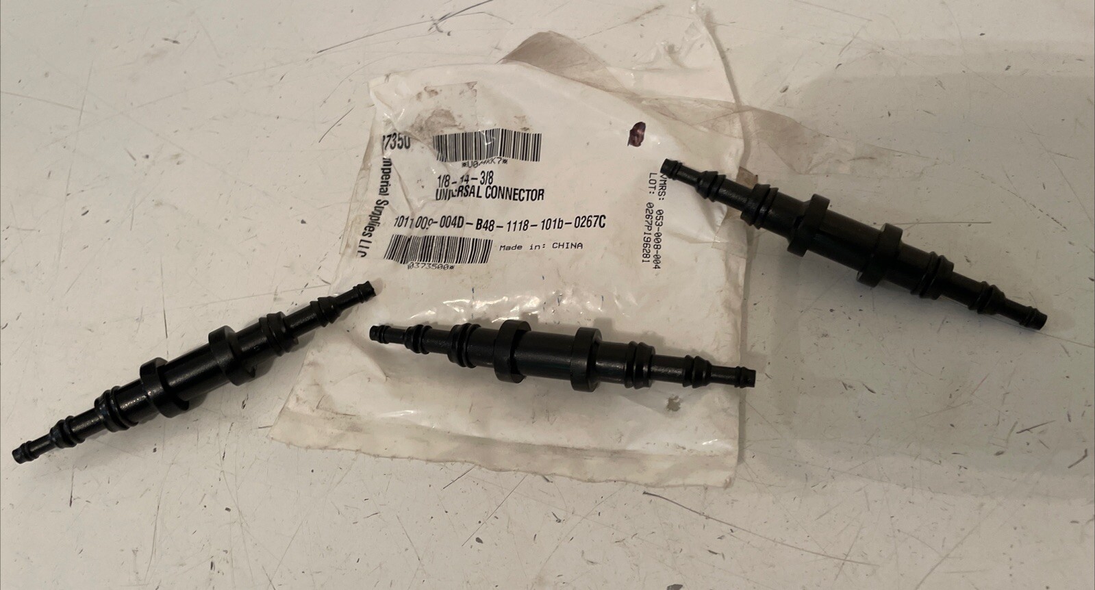 IMPERIAL SUPPLIES LLC 1/8- 1/4- 3/8 UNIVERSAL VACUUM CONNECTOR 37350 SET OF 3