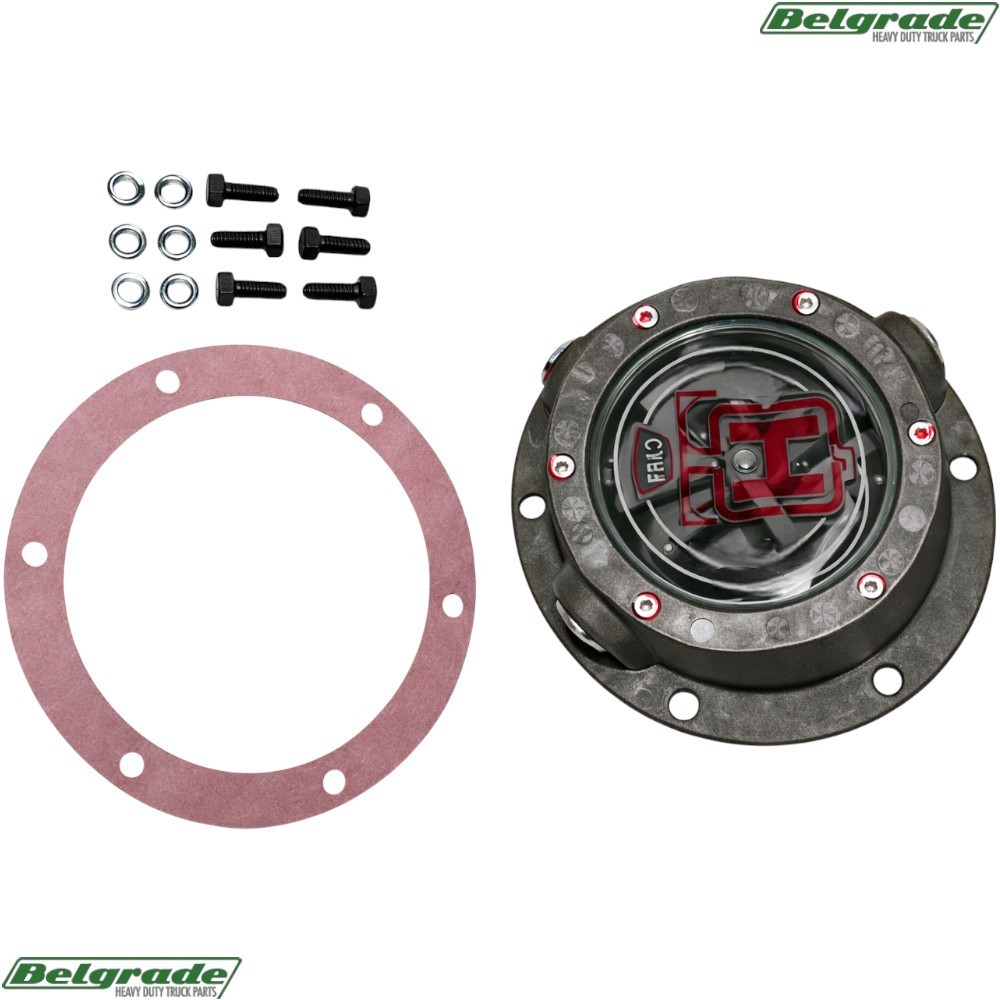 Hendrickson VS-32055-1 Wheel Hub Cap Bolt On, 6 Holes, HXL3, Aluminum