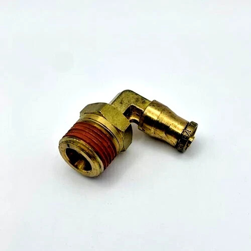 (5 Pack) Air Brake Push-To-Connect Male Elbow, Brass, 1/4″ x 3/8″