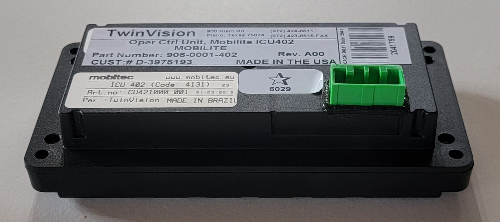 Luminator Mobilite ICU402 Operator Control Unit Twinvision 906-0001-402 Bus NEW