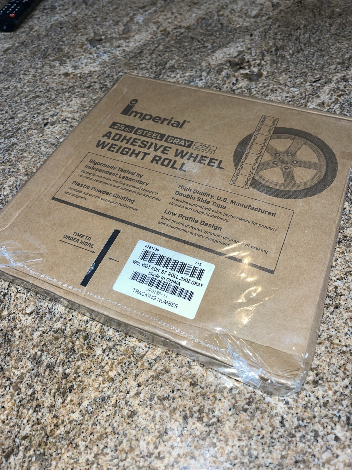 Imperial 781230 .25 oz Steel Gray Adhesive Wheel Weights Roll QTY 715 NEW IN BOX