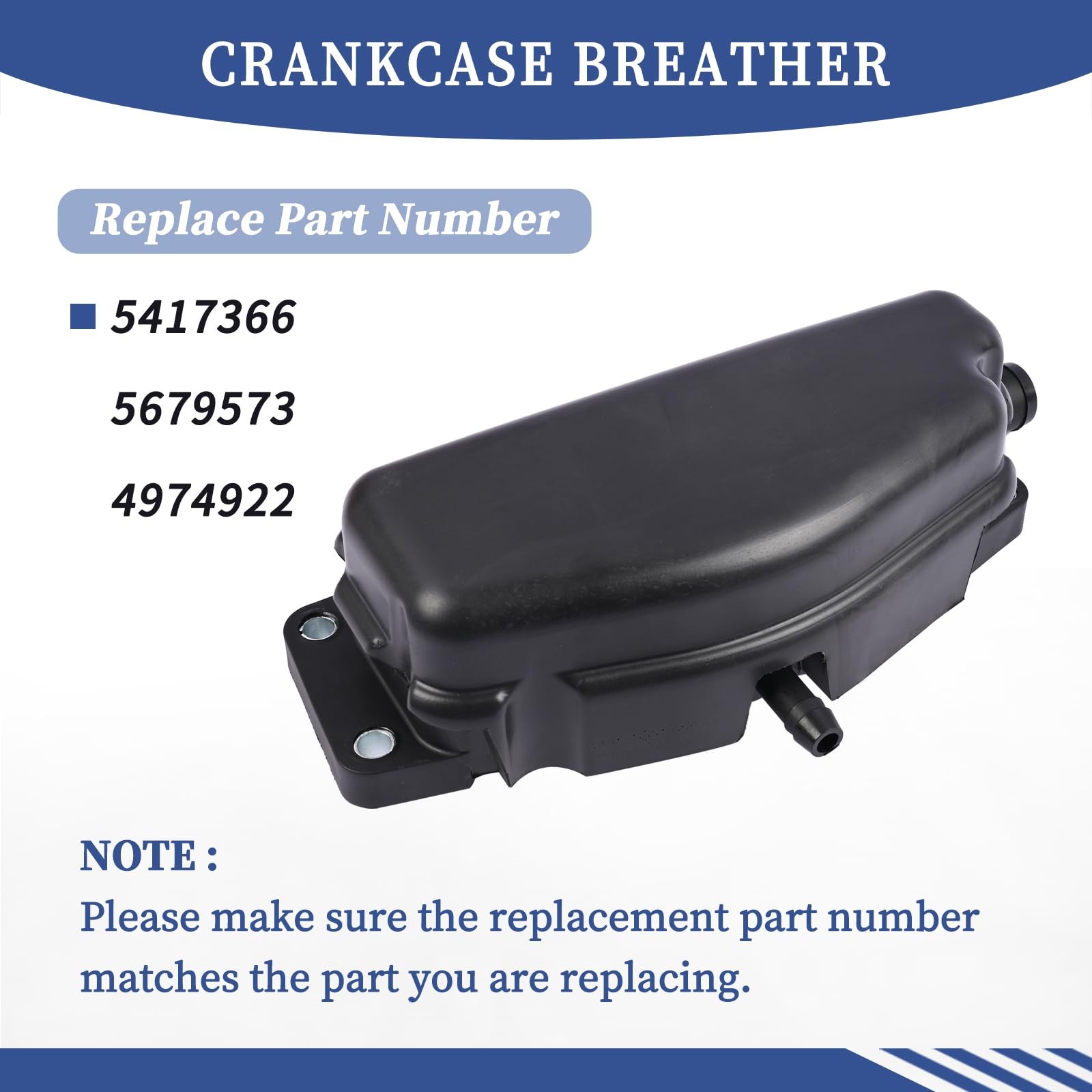 NEW Crankcase Breather For CUMMINS 5679573 5417366CUM is superceded by 5417366
