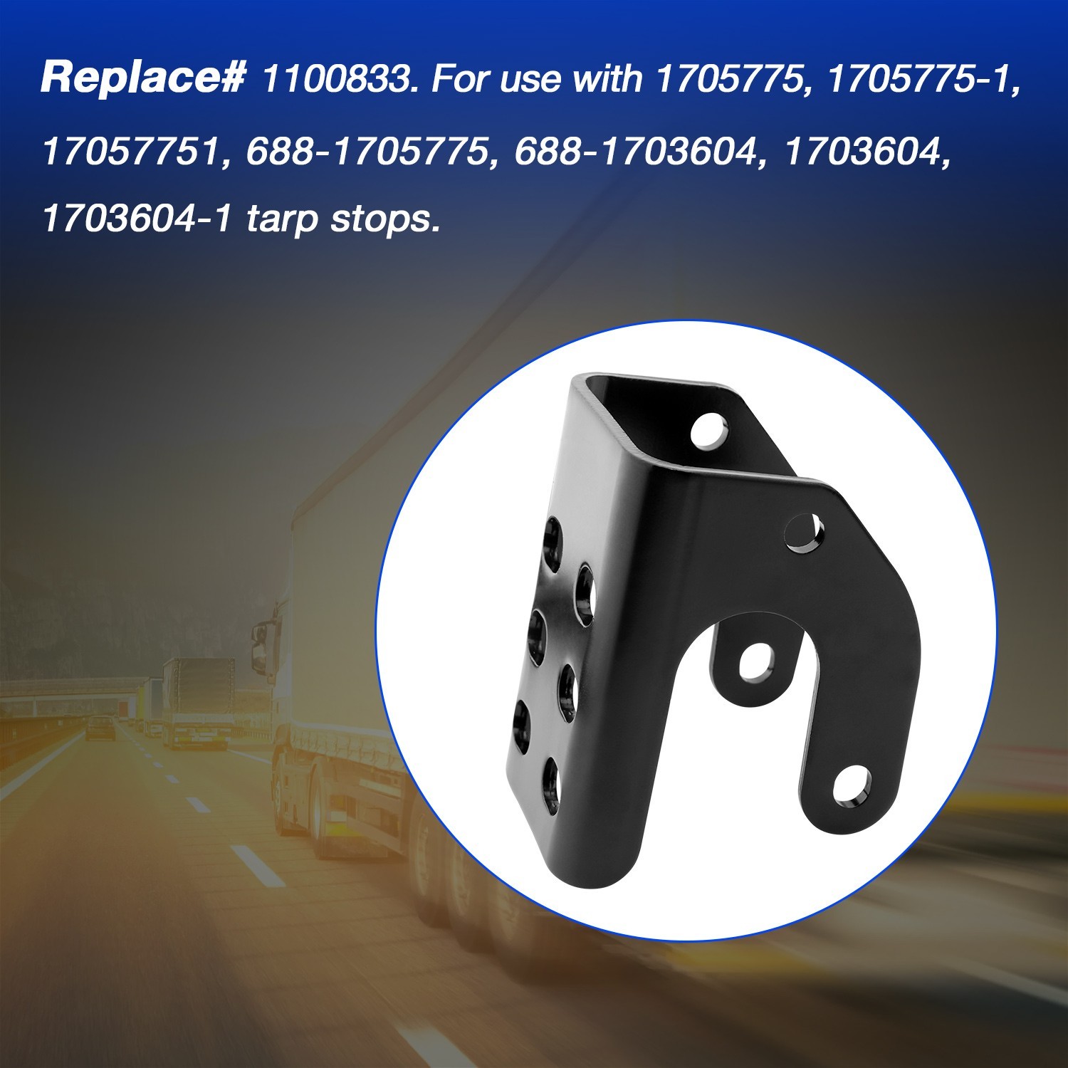 6X Easy Off Tarp Body Mount Stops Bracket 1100833 For Shurco 1705775 1703604