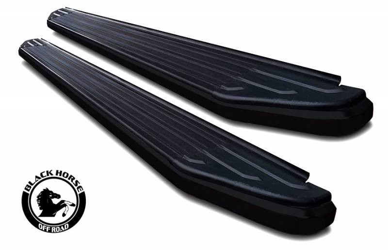 Black Horse Off Road Peerless Running Boards Black Aluminum Pr Hop109bk