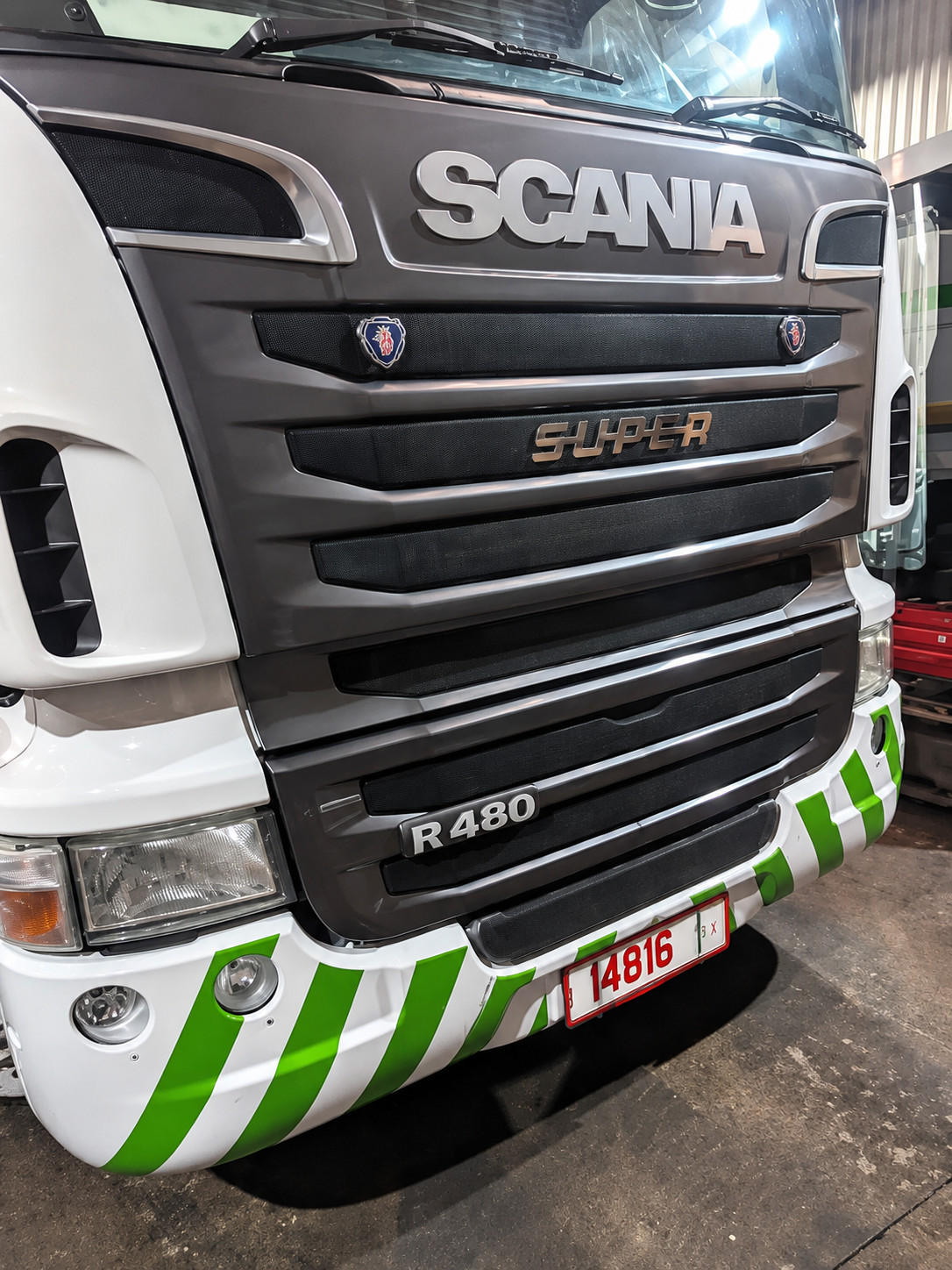 SCANIA SUPER Badge, made from 2mm Stainless Steel, polished finish
