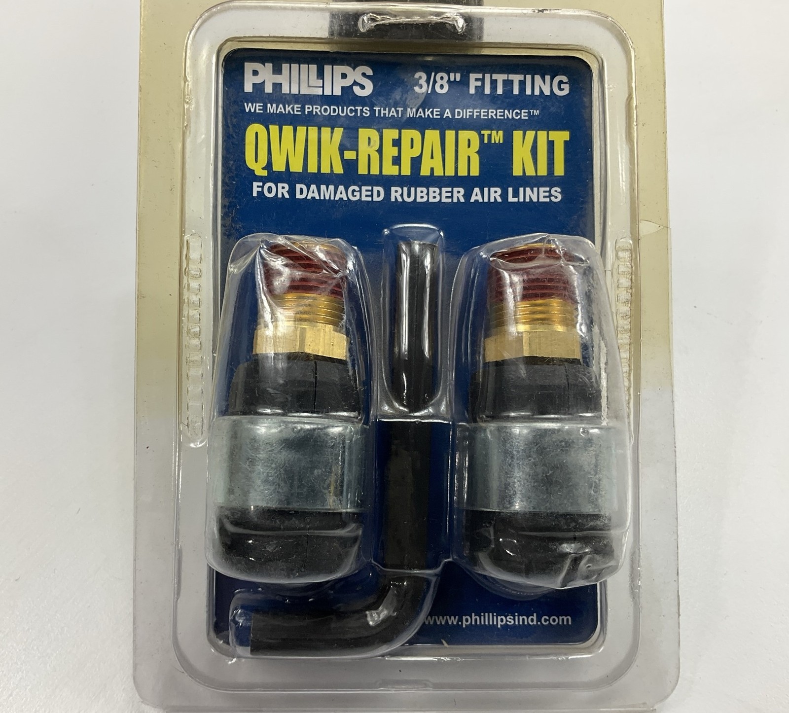 PHILLIPS 12-052 Air Hose Repair Kit QWIK-REPAIR, 3/8″ Rubber Hose 3/8″ Fittings
