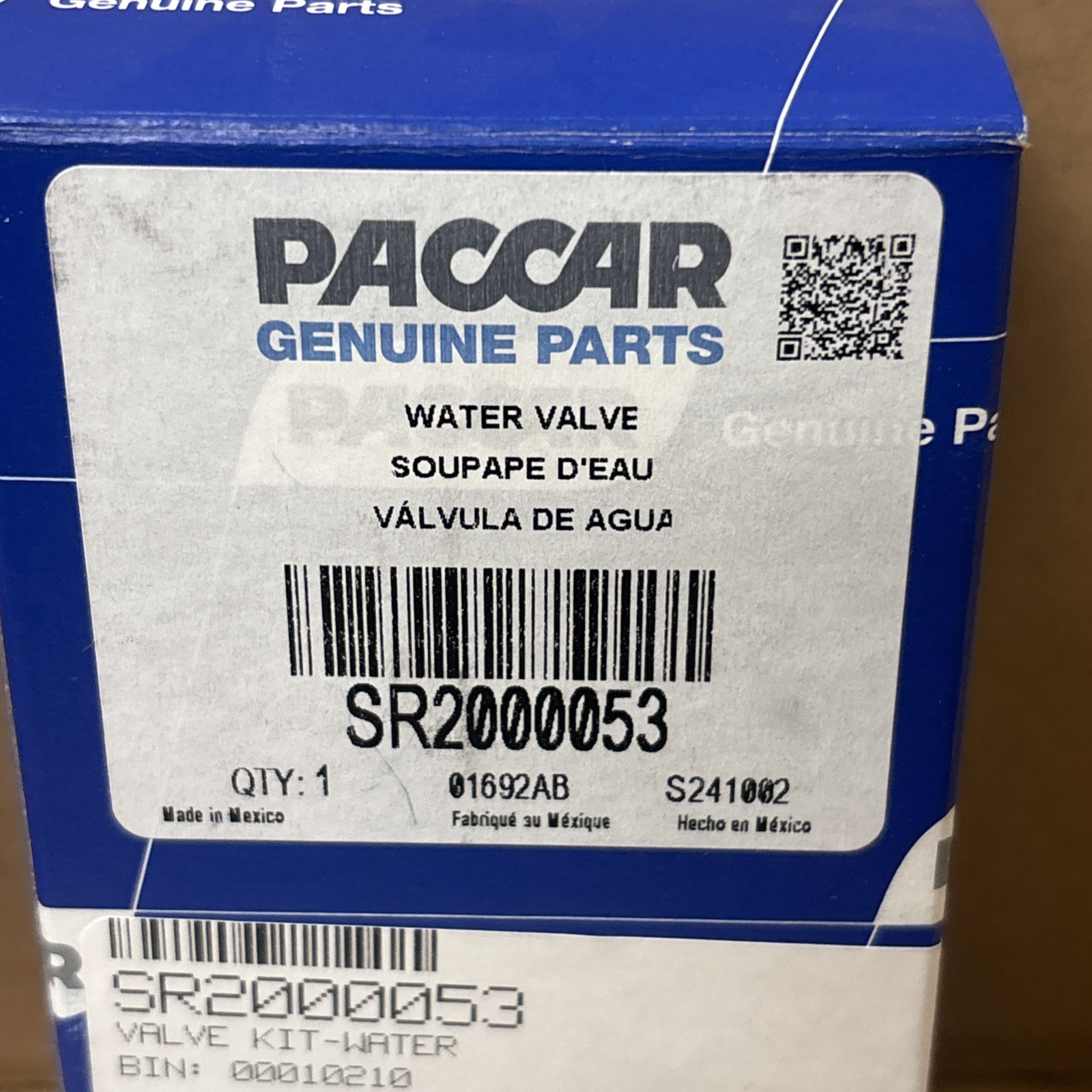 ~NEW GENUINE PACCAR PART OEM ~ HVAC WATER SHUT OFF VALVE INSTALL KIT ~ SR2000053