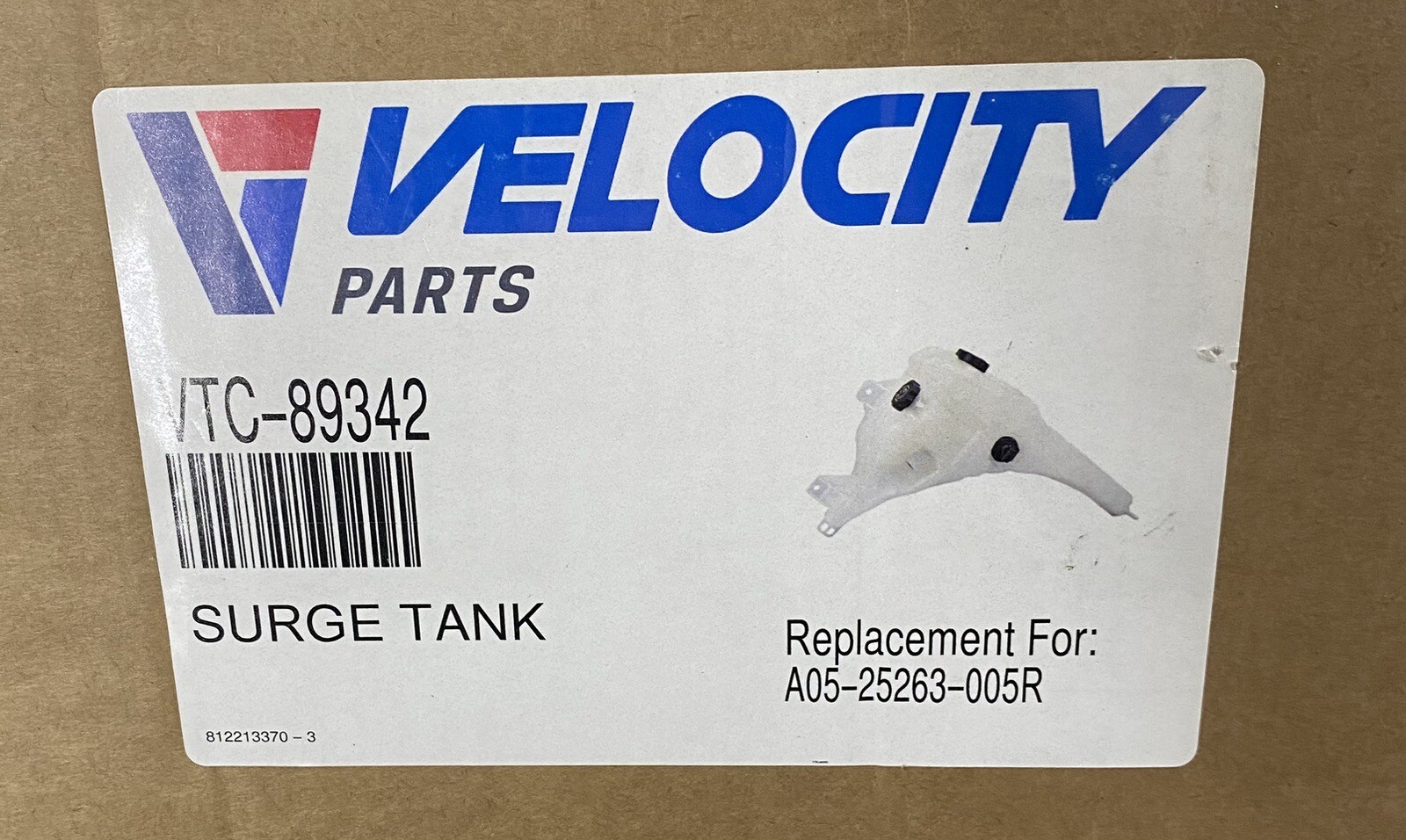 VELOCITY VTC-89342 Surge Tank Replacement*