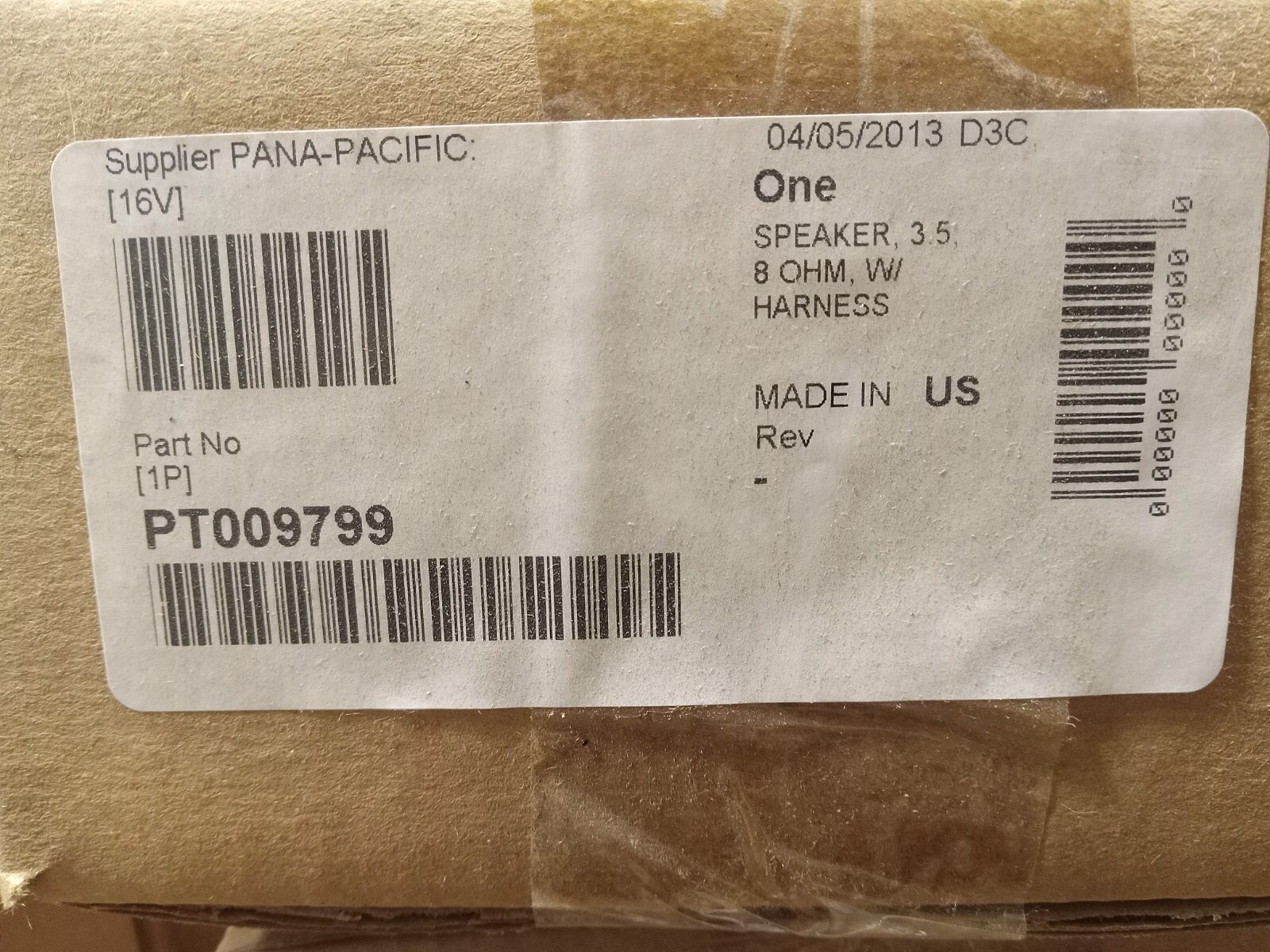 Pana-Pacific 3.5″ round speaker 8 ohm PT009799 new