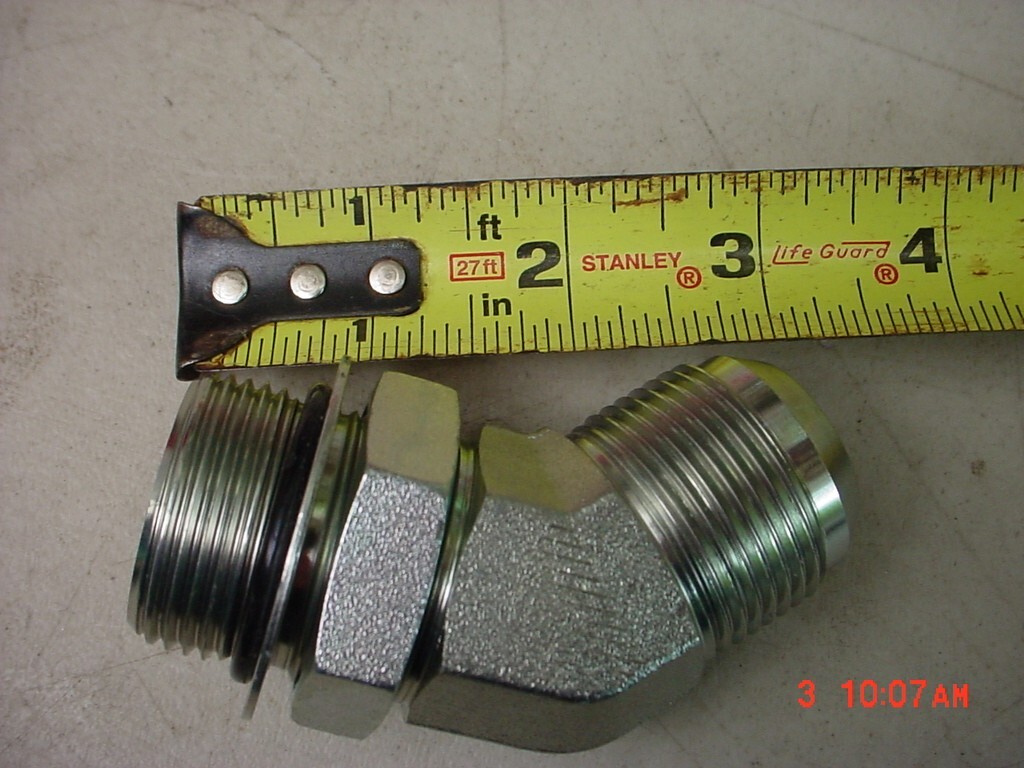 Lot of 19 Tompkins 6802-16-16 ELBOW JIC MALE TO O-RING MALE 45 DEGREE