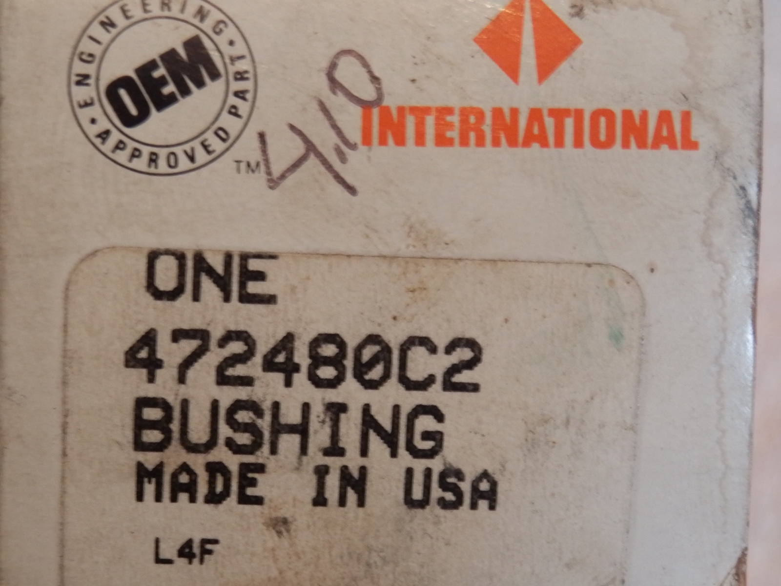 O.E.M. SPRING PIN BUSHING INTERNATIONAL 472480C1