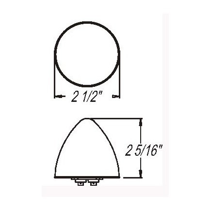 Optronics MCL23RB Red 2.5″ Beehive Marker/Clearance Light