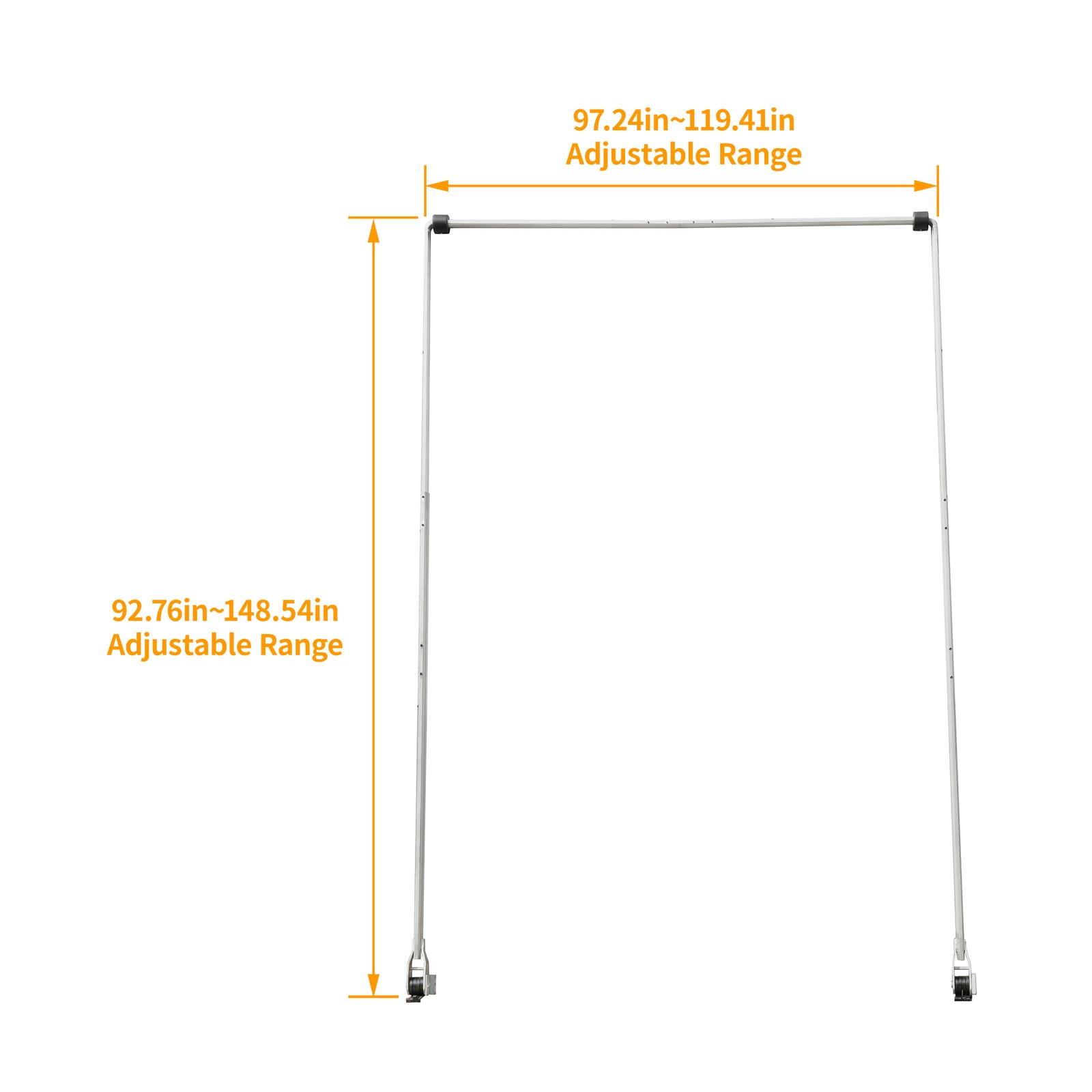 KUAFU Aluminum 4 Spring Dump Truck Flip Tarp Arm System Kit Fit up to 24″ bed