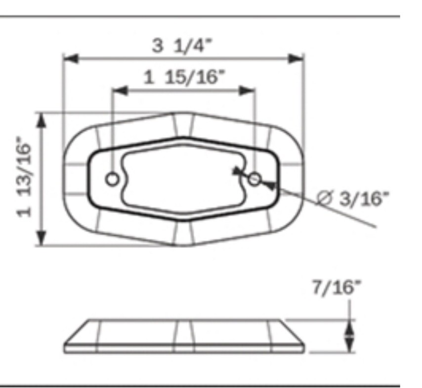 2 Trailer Parts Pro LT02-210 Redline Red Mini Led Clearance/Marker Light Chrome