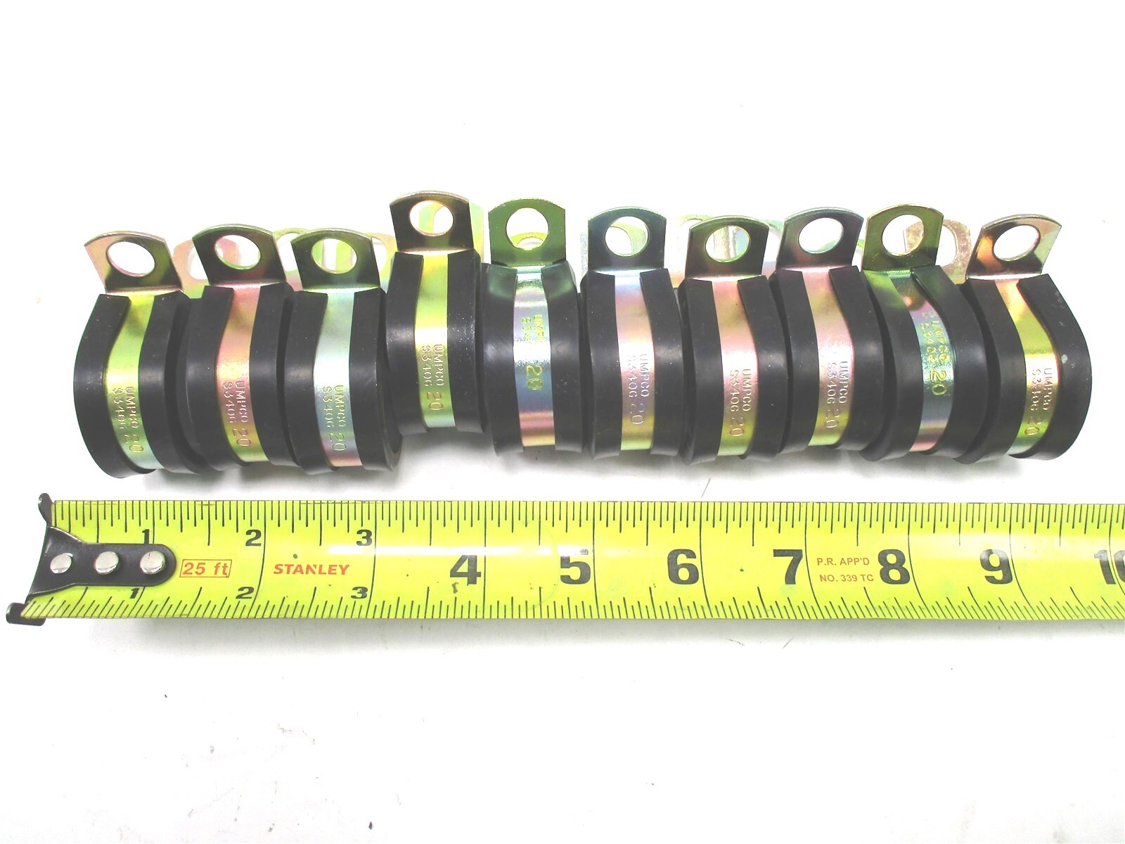 S340G-20 NEW LOT OF 10 UMPCO EPDM CUSHION CLAMP 1-1/4″ x 3/4″ 3/8-BOLT (QTY-10)