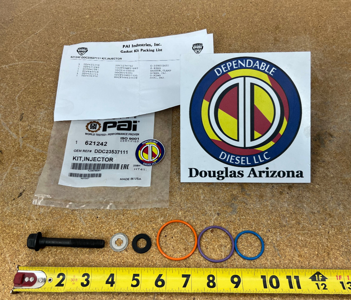 Injector O-Ring & Hardware Kit for Series 60. PAI 621242 Ref# 23537111, 23535700