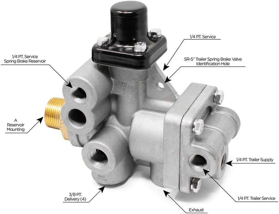 SR5 TRAILER SPRING BRAKE VALVE REPLACES: K033221