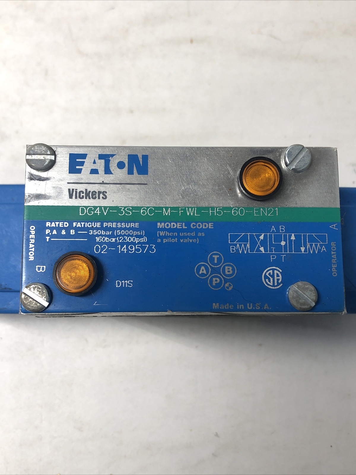 Eaton Vickers DG4V-3S-6C-M-FWL-H5-60-EN21 Directional Control Valve