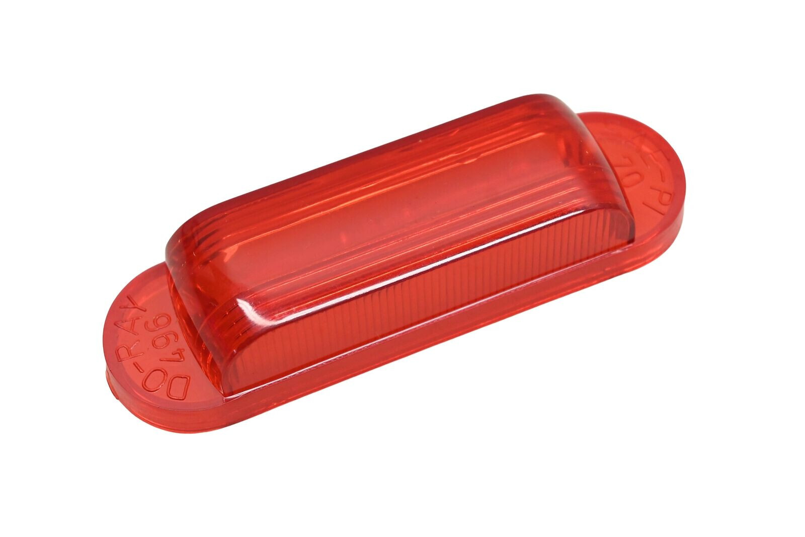 (2) Red Truck Lite 99050R Marker Light Lens Oval Red Snap Fit Mount Red 496 Lens