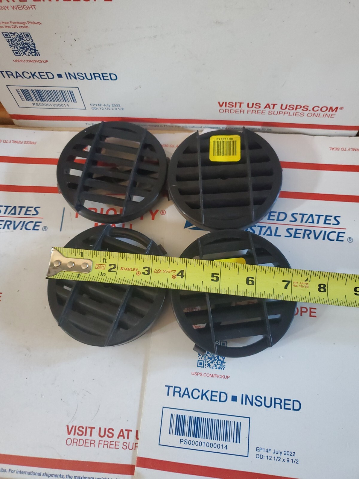 0530253 Bluebird Black Round Diffuser LOT OF 4 SHELF WEAR NEW , U4