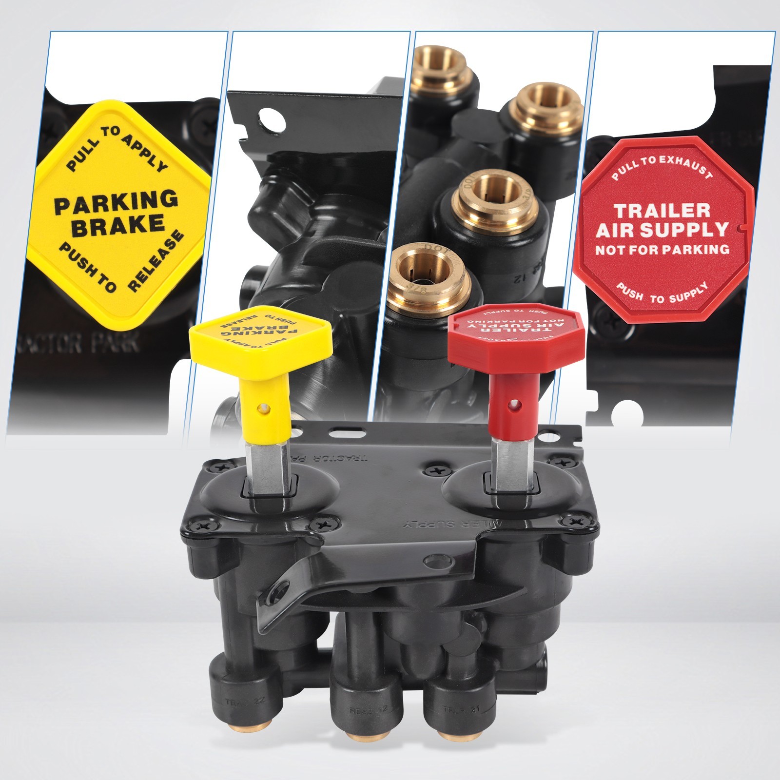 KN20619 MV3 Dash Air Brake Control Valve For Haldex Volvo 20560009 Keene Trucks
