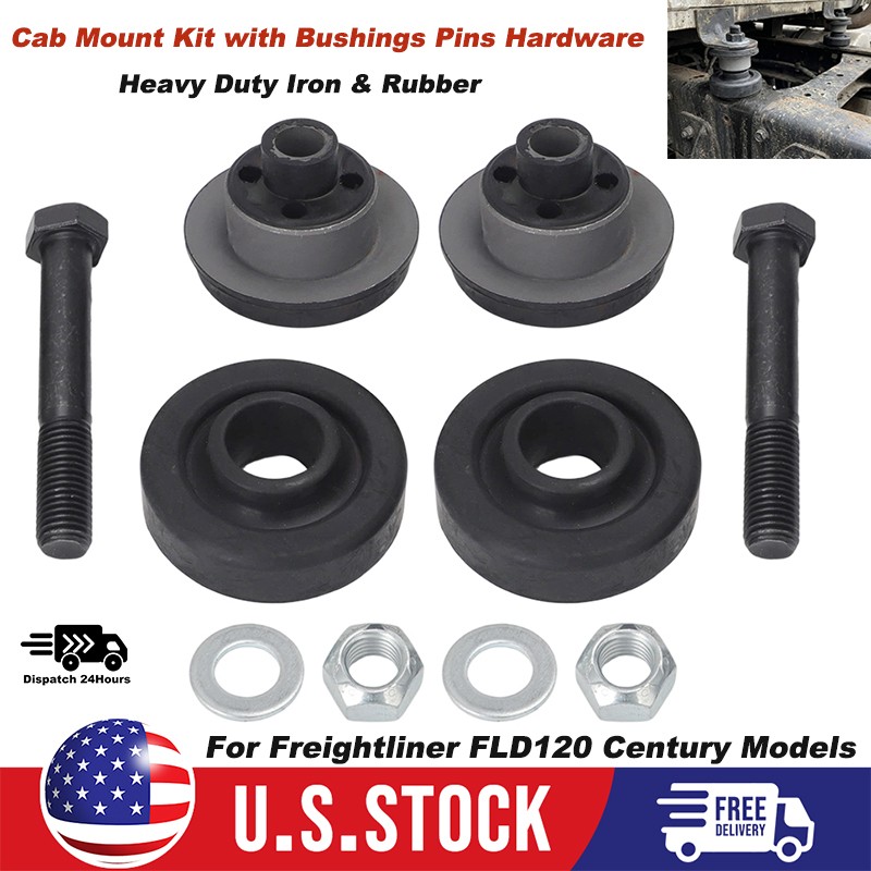 Cab Mount Kit w/ Bushings Pins Hardware For Freightliner FLD120 Century Models