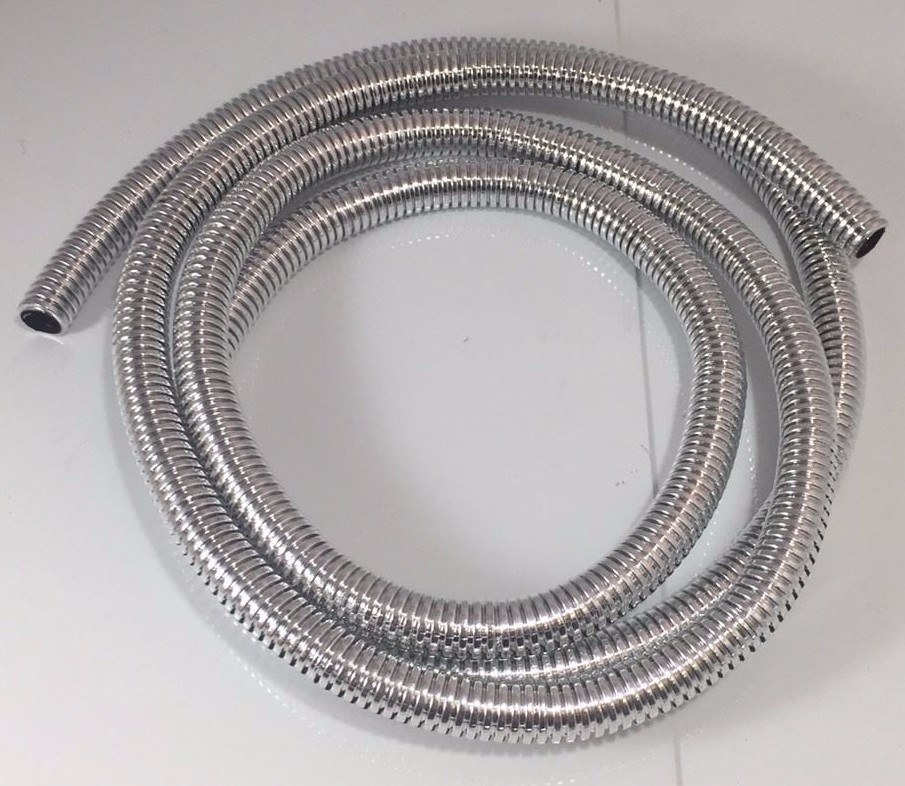 Wire Loom 3/8″ Diameter 72″ Long Universal (Chrome)