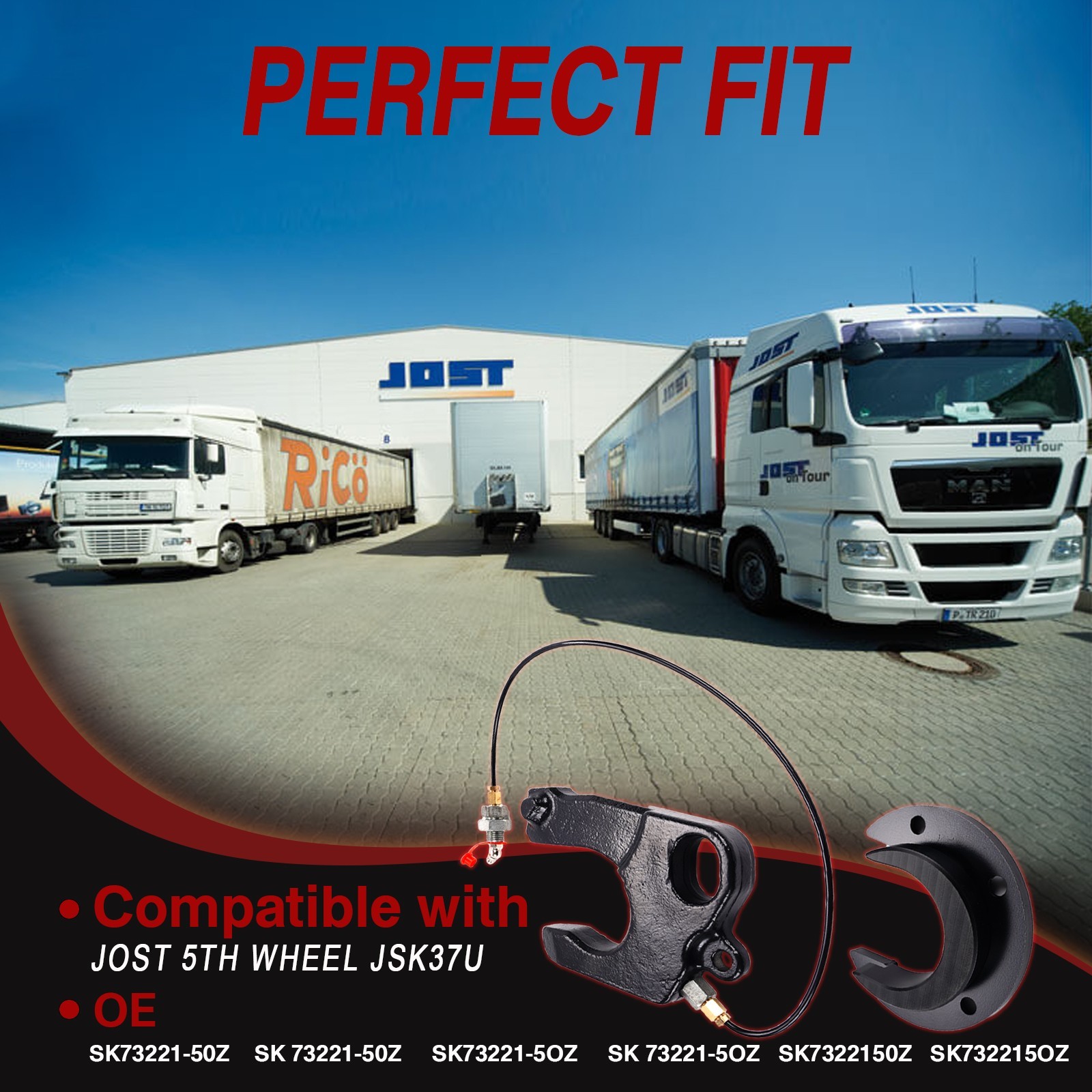 Left Hand Cushion and Lock Jaw Kit Minor Rebuild Kit Fit For Jost 5TH WHEEL