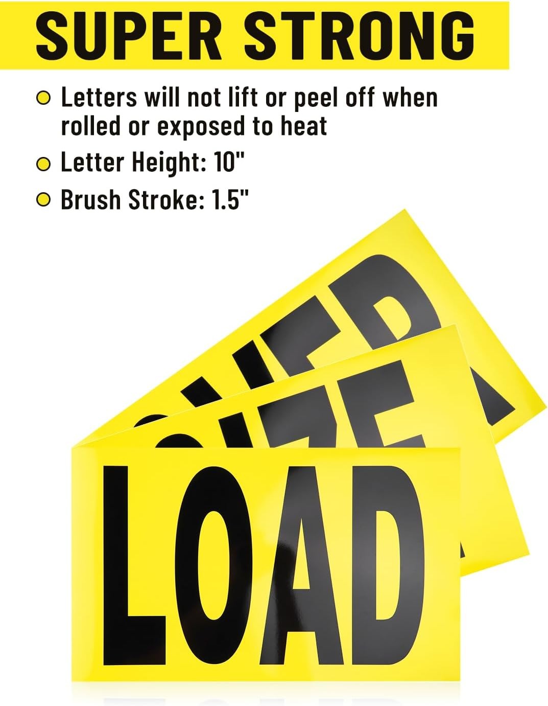 12″x60″ 3 piece Magnetic Oversize Load Sign for Escort/Pilot Car ~ Truck Safety