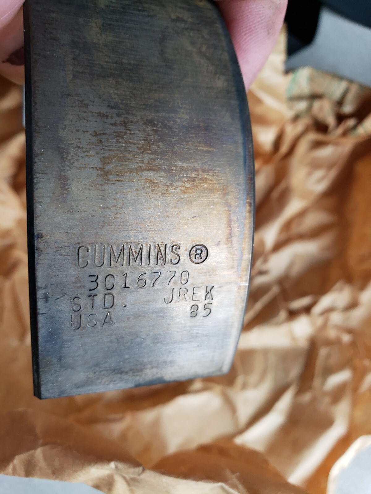 OEM Cummins 3016770 Crankshaft Main Upper Rod Bearing, 10L L10 engines