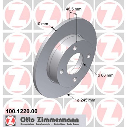 Zimmermann 100122000 Disc Brake Rotor