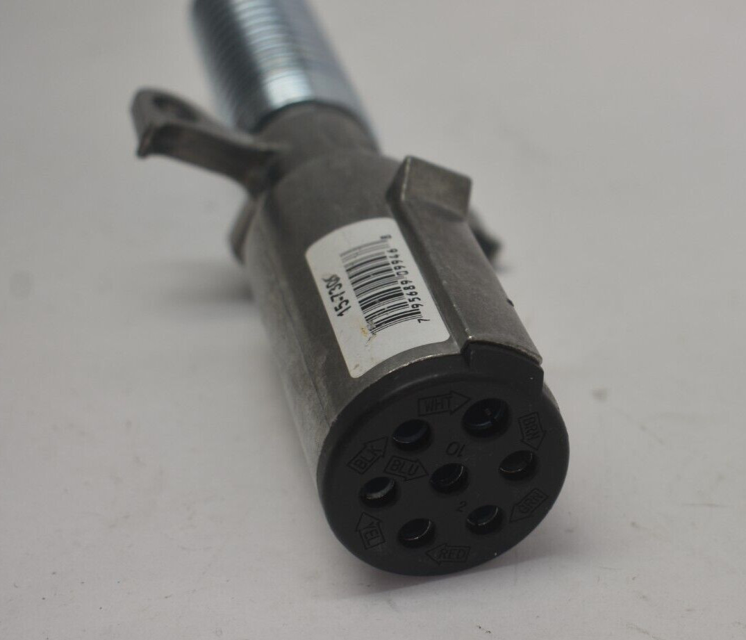 Phillips 15-730 7-Pin Electrical Plug with Spring Cable Guard Zinc Die-Cast