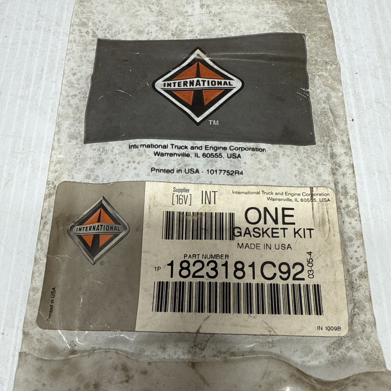 Genuine International 1823181C92 Turbo Gasket Kit New Old Stock