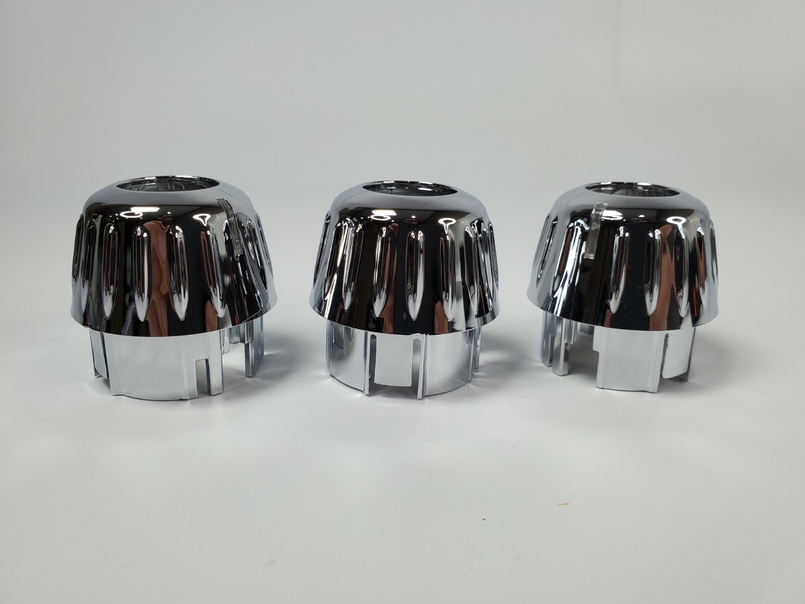 (Set/3) Chrome AC Heater Control Outer Knobs for 2006+ Kenworth W900, T800, T660