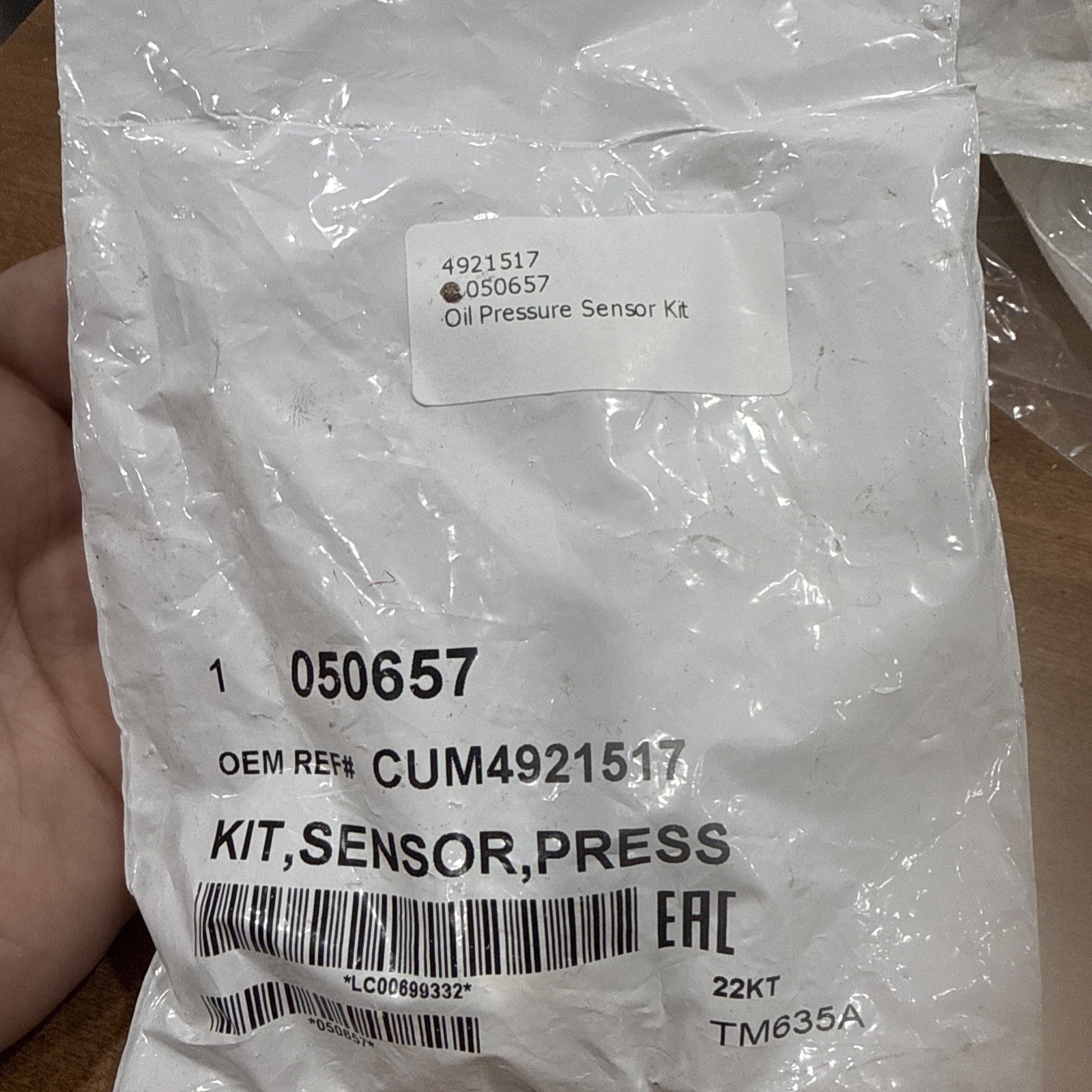 Genuine PAI Pressure Sensor Kit 050657 Replacement Unit For OEM CUM4921517