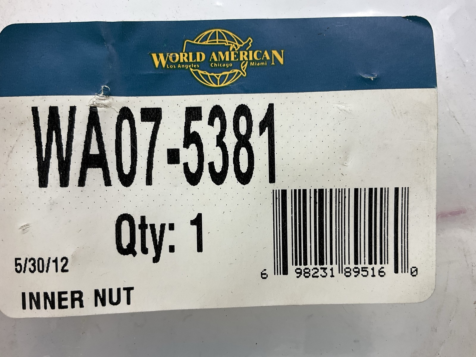 World American WA07-5381 Axle Spindle Nut, 3-1/4″-12 Thread, 4-1/8″ Hex
