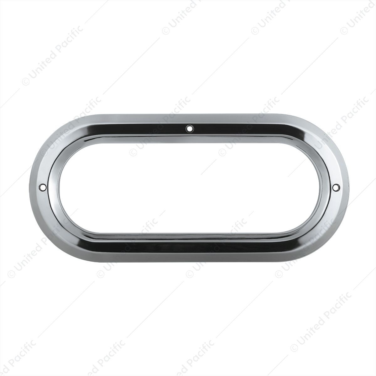 Chrome Oval Light Bezels – 6″ Plastic Semi Truck Trailer – United Pacific QTY 18