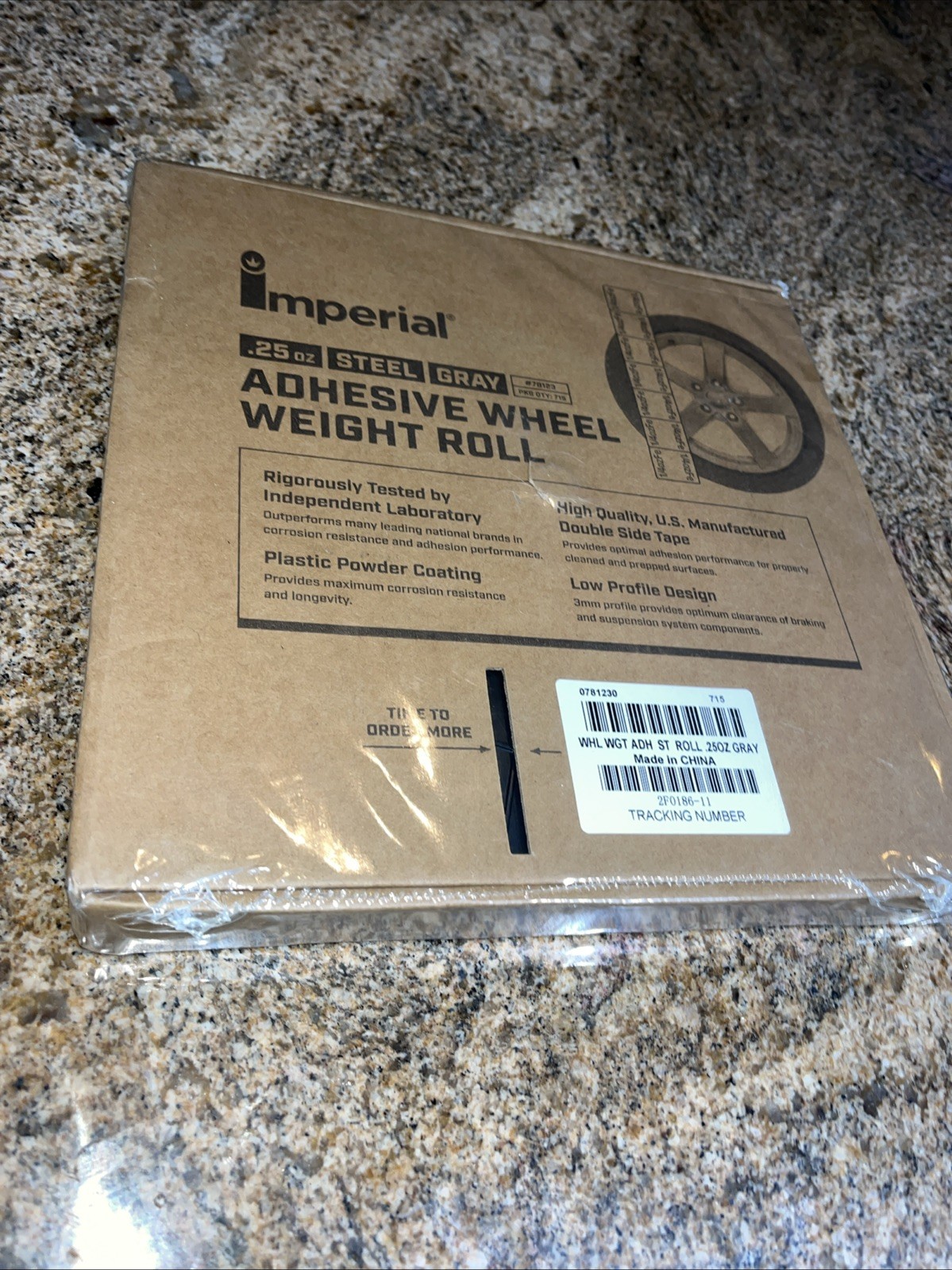 Imperial 781230 .25 oz Steel Gray Adhesive Wheel Weights Roll QTY 715 NEW IN BOX