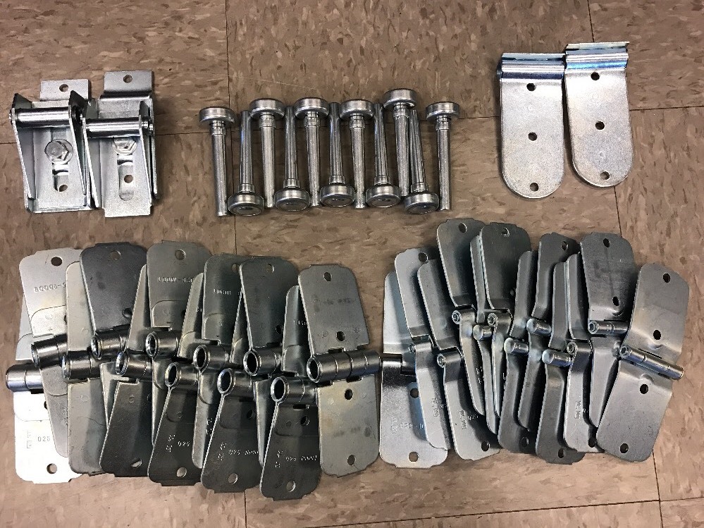44 Pack – Todco Door Repair Kit- ALL Hinges + 1″ Rollers Morgan Overhead Whiting