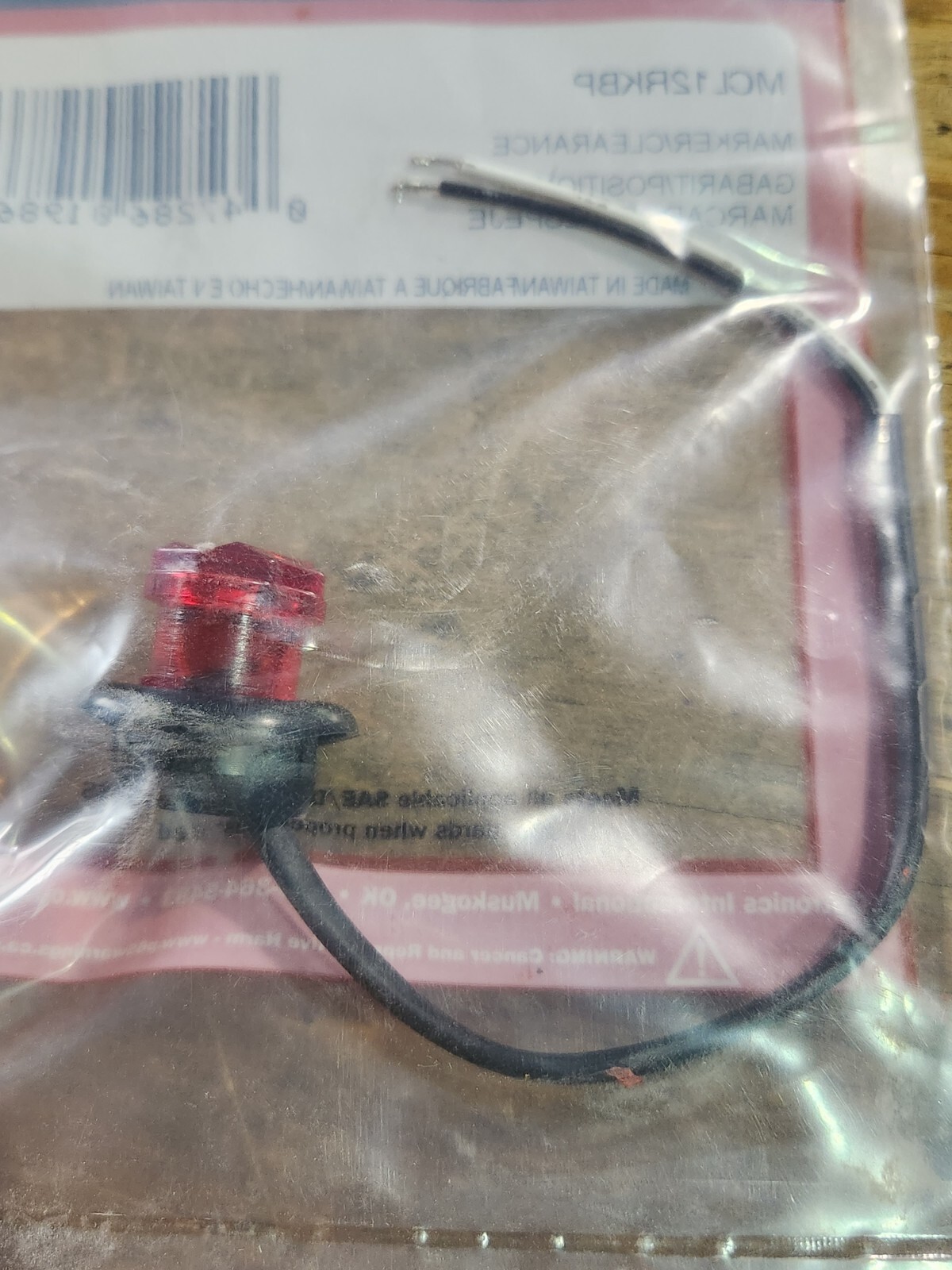 Optronics MCL12RKBP Red LED Marker Clearance Light 3/4” Round / MCL10RKB