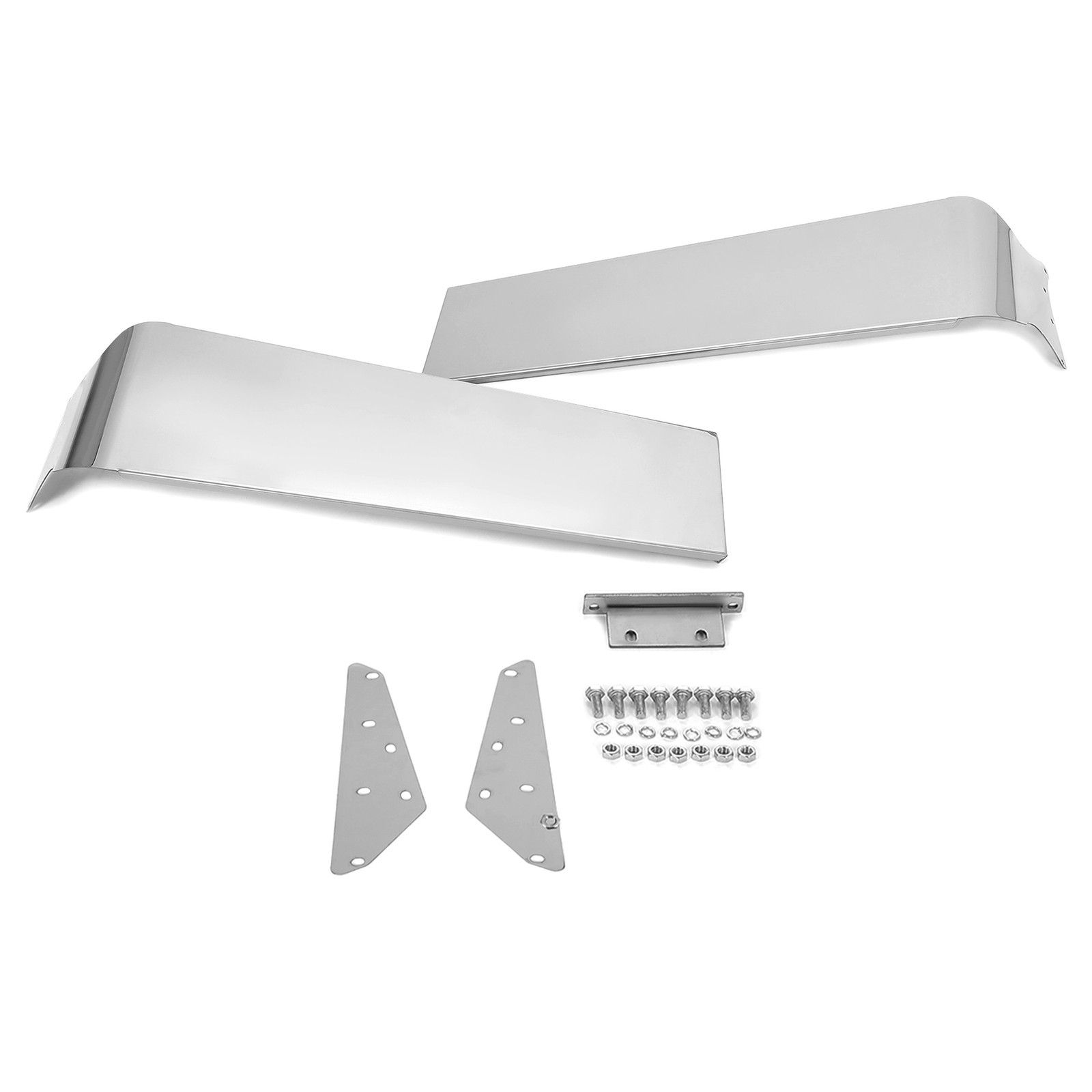 For Peterbilt 377 378 379 335 386 Silver 13″ Drop Sun Visor 304 Stainless Steel