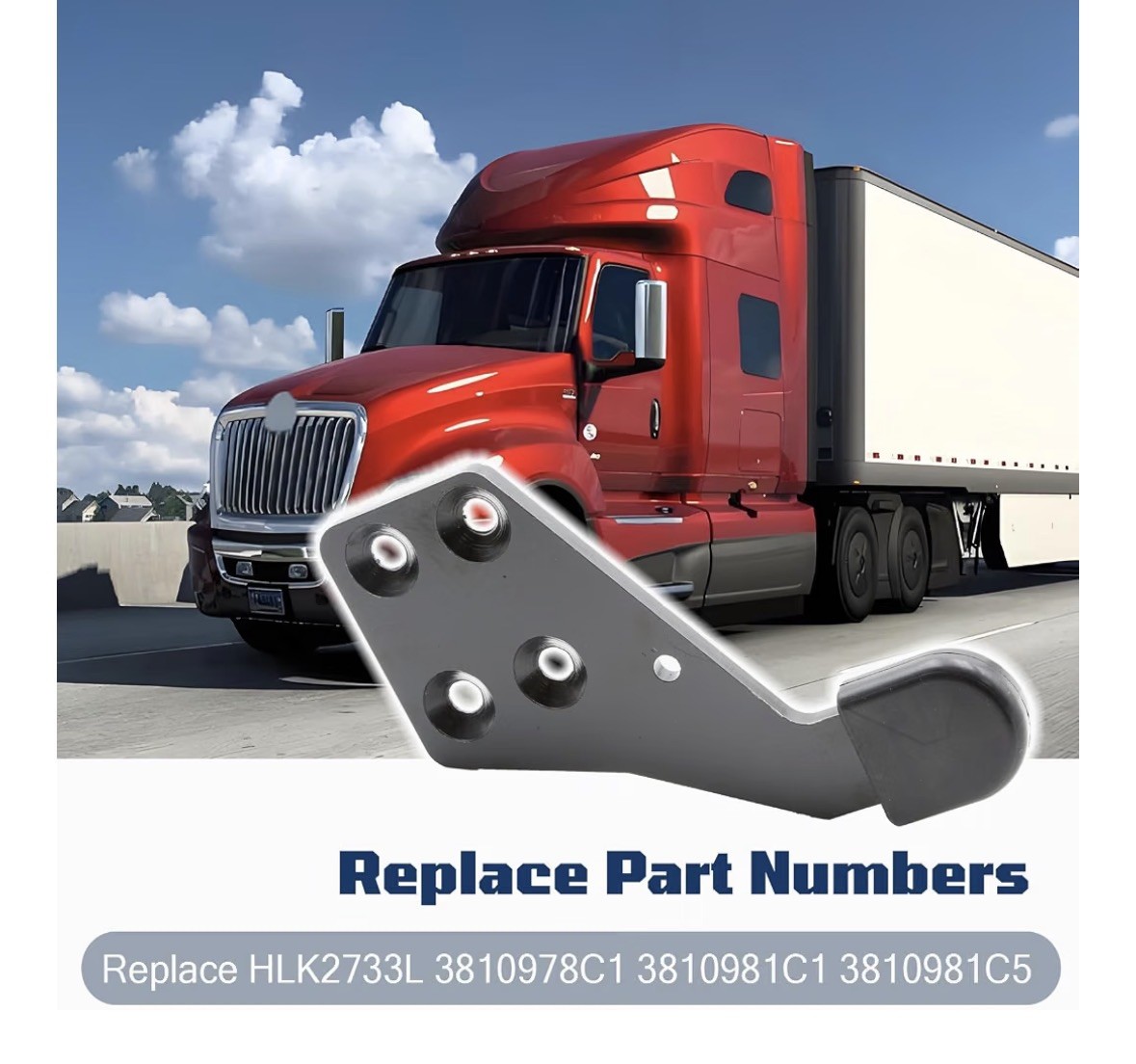 Hood Guide Poly Left Driver Side IHC HLK2733L Fits Select International Trucks