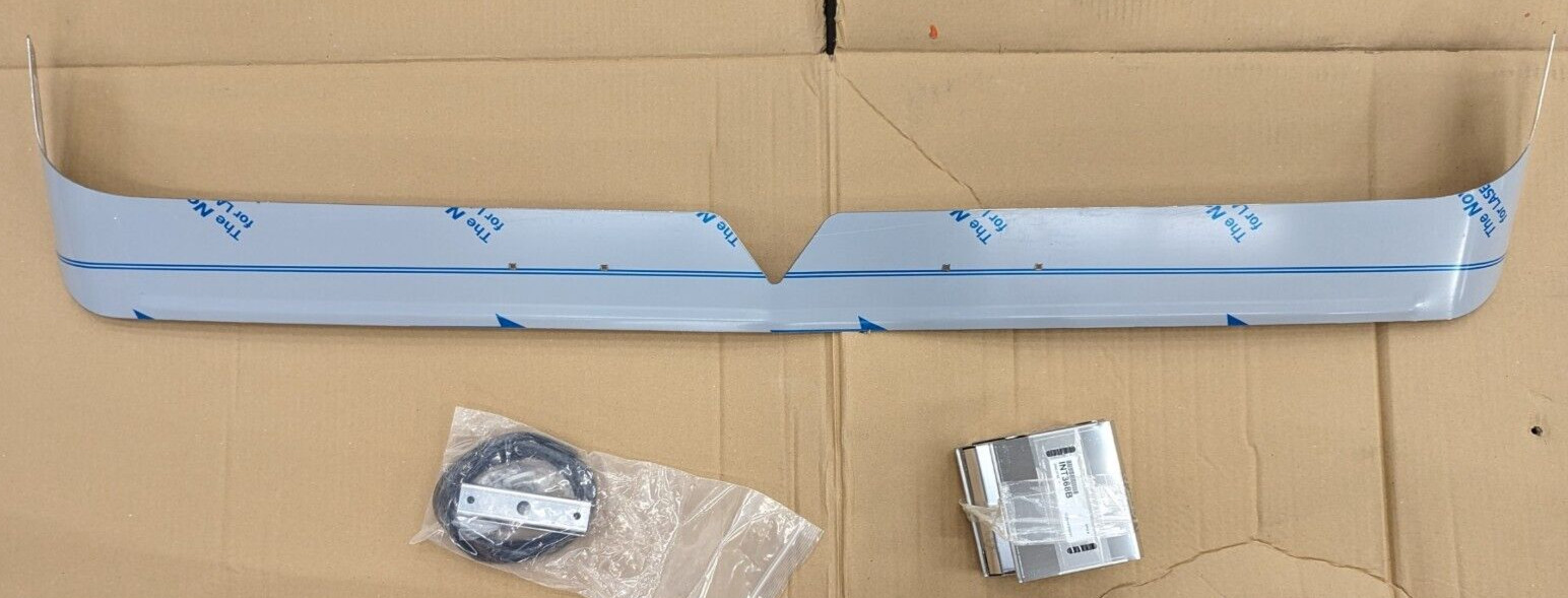 4268157C1 International Stainless Bug Deflector Hood Mounted HX520 Trucks 59 In.