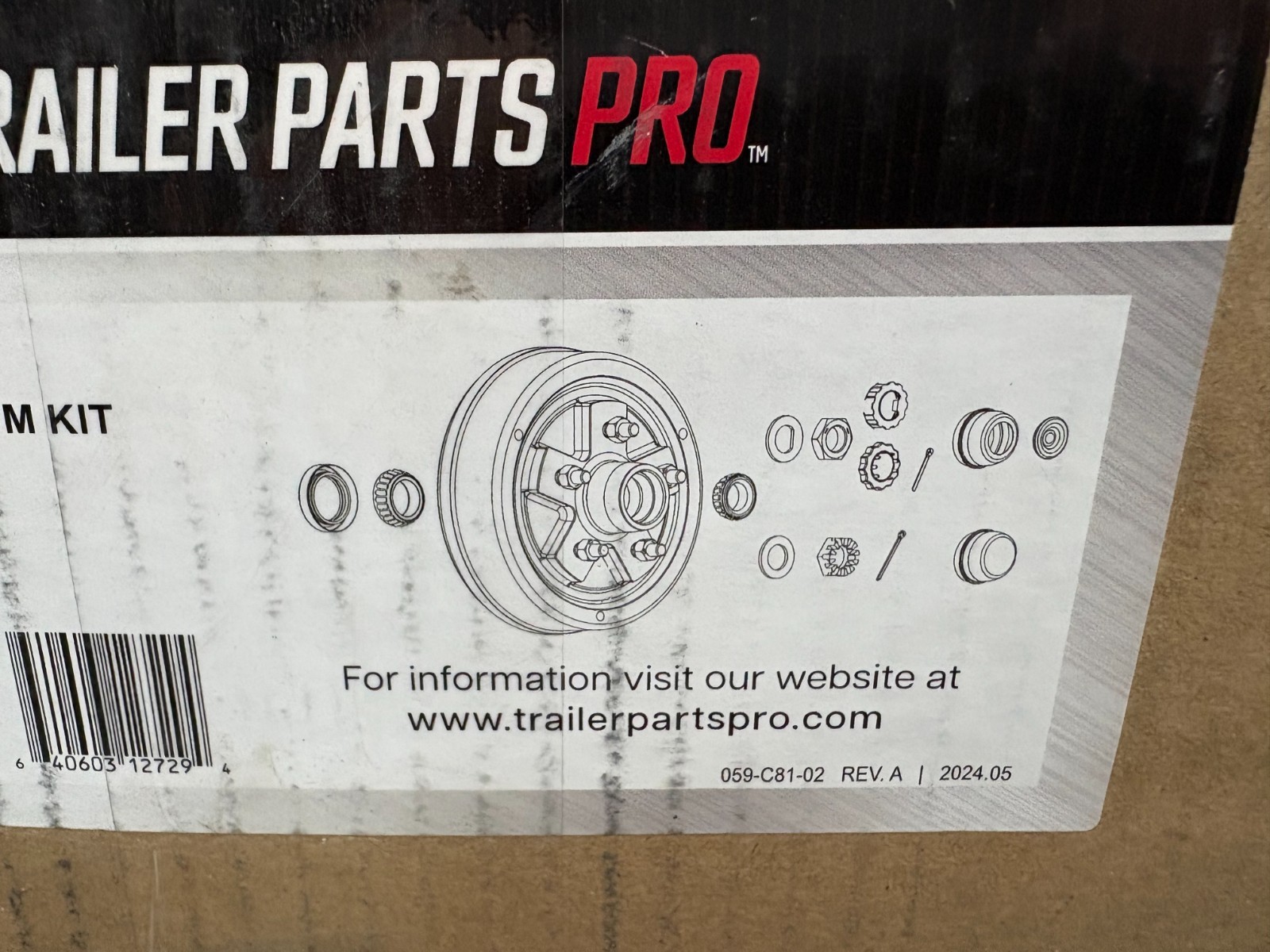 Trailer Parts Pro HD84556BX Redline 5 On 5in Hub & Drum Kit For 3.5 K Axles ^