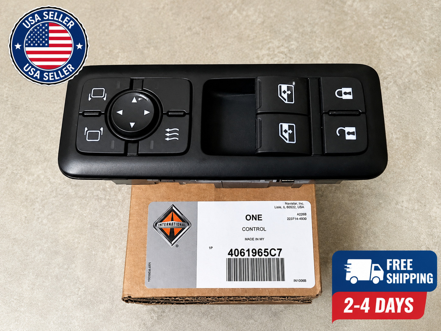 New In Box Genuine International LH Door Control Module Pt # 4061965C7.