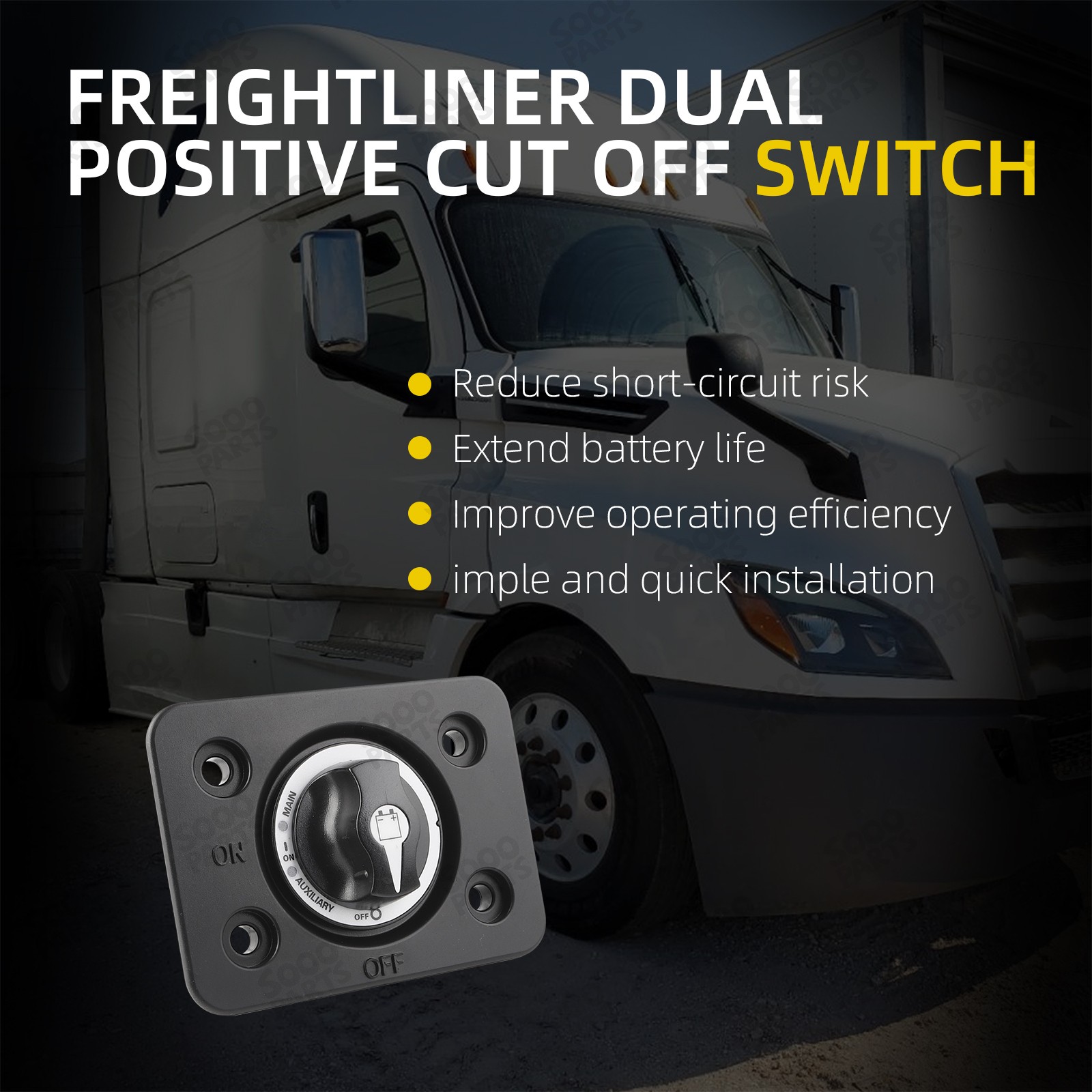 Battery Disconnect Cutoff Switch A06-88420-001 For Freightliner Cascadia Trucks
