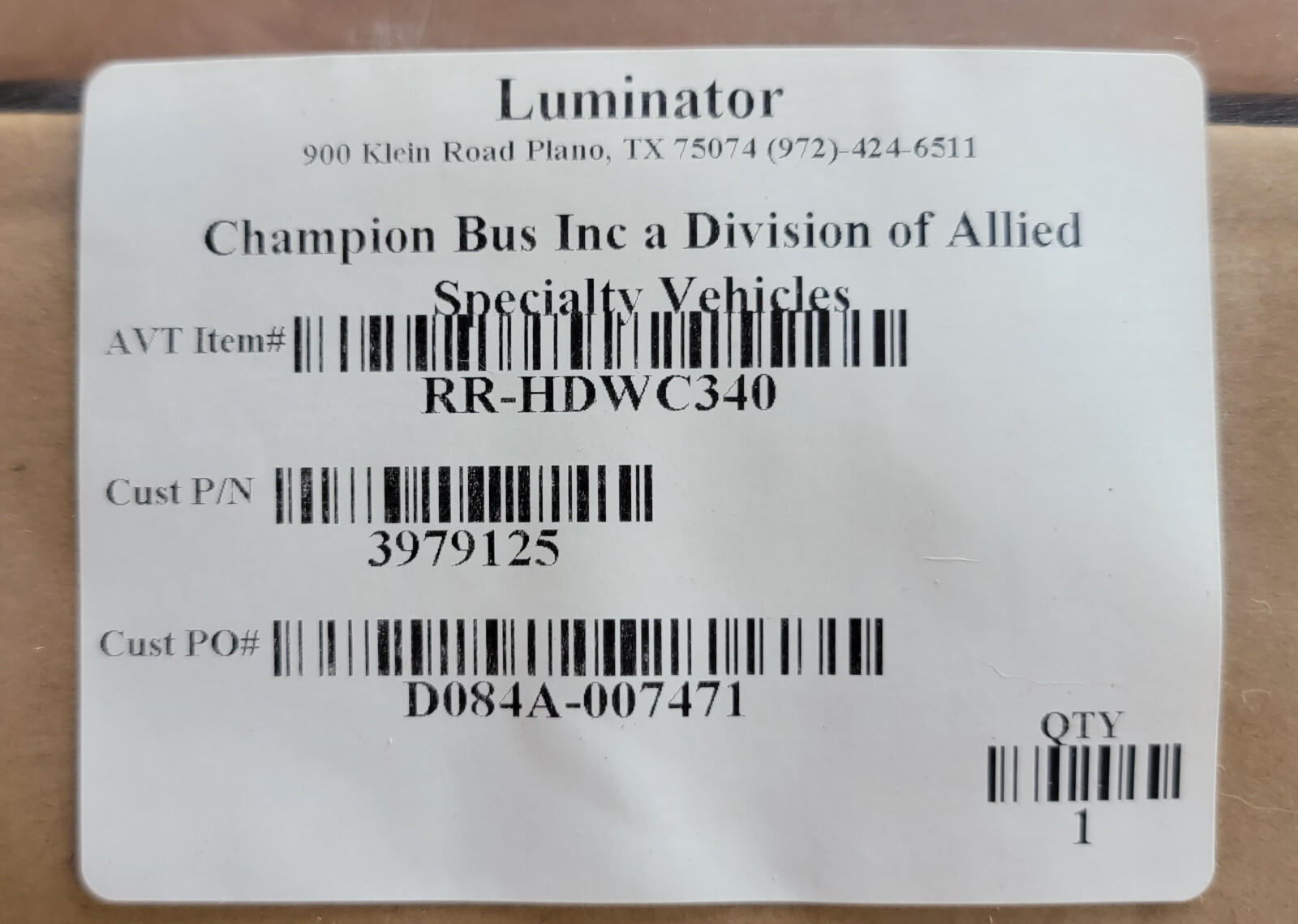 Luminator Roadrunner WC340 Cellular Router + Antenna RR-HDWC340 Bus DVR Router