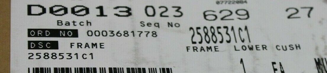 NEW International OEM Seat Frame Part# 2588531C1