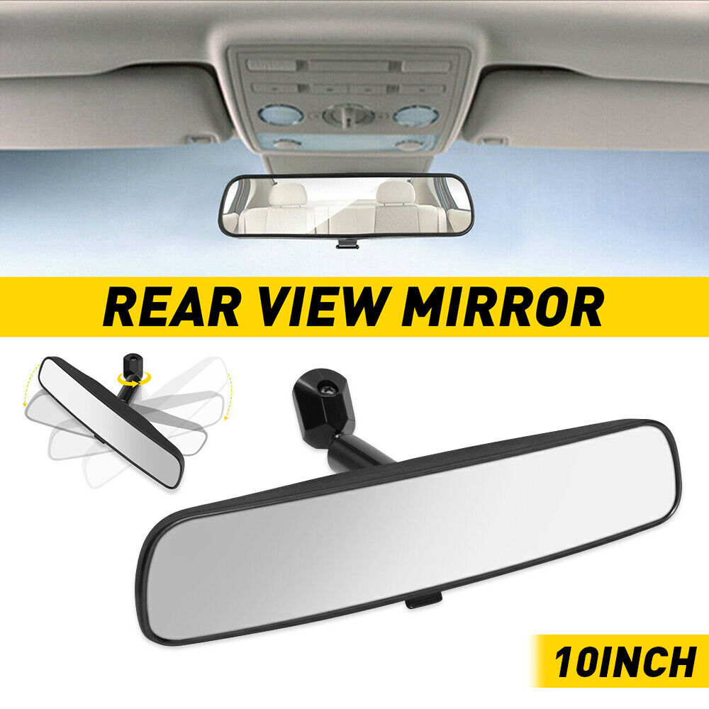 10″ Black Rear View Mirror Interior On Car Replacement Day Night Universal
